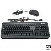 Kit Teclado e mouse Usb com fio Microsoft