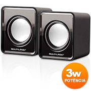 Caixa de som 3w rms mini preta SP144 Multilaser CX 1 UN